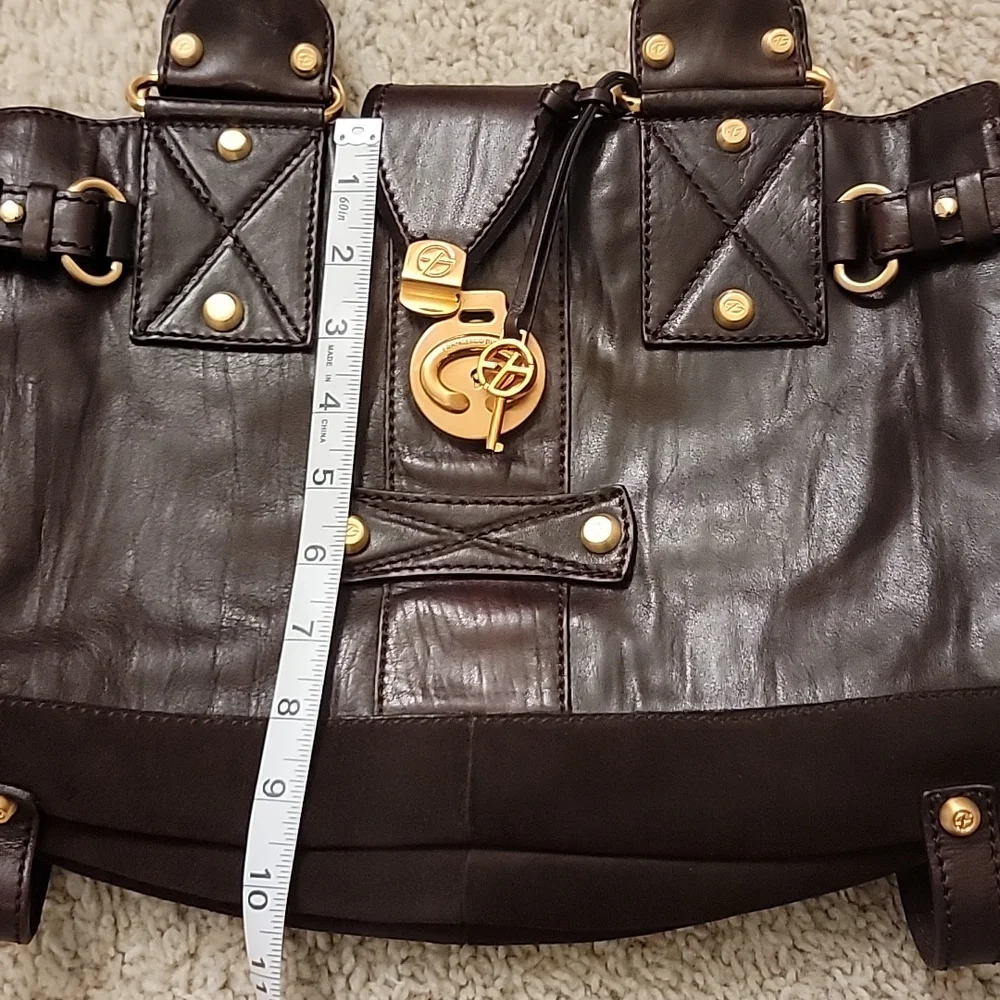 📍Rare |Vintage | Francesco Biasia | Leather & Suede East West Style Bag - Picture 14 of 16